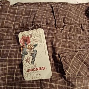 Unionbay plaid bootcut pants stretch size 5